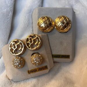 Vintage D’Orlan clip on earrings trio
